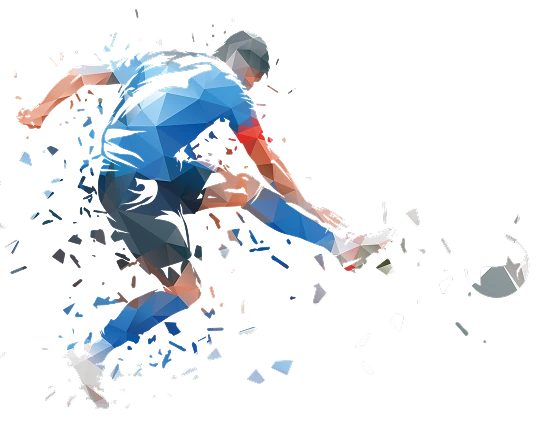 攻撃サッカーの選手イメージ